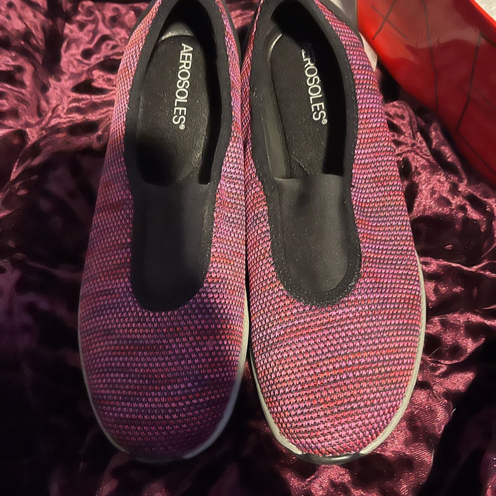 AEROSOLES Women's Purple Slip-On Flats